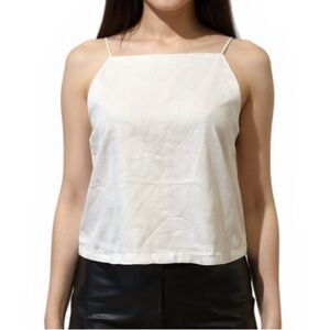 Banana Republic Sleeveless Square Neck Double Layer Top in White Size XS